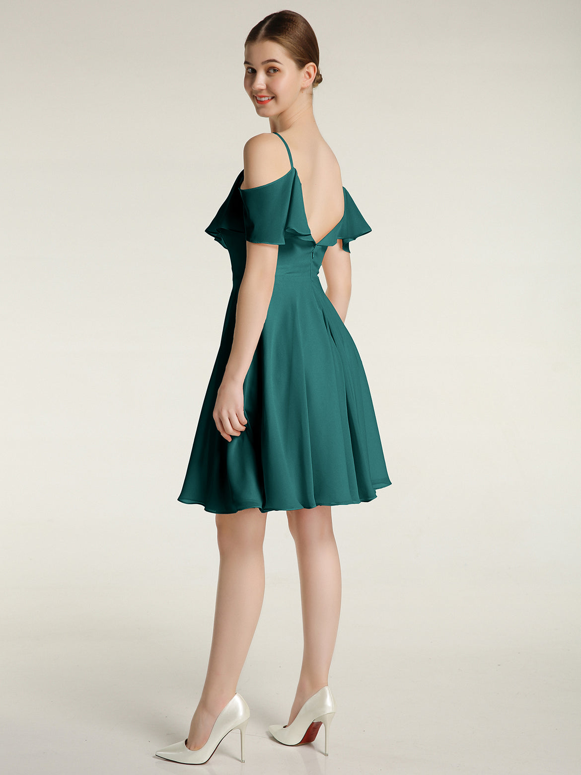 sachin and babi light blue dress Short Bridesmaid Dresses & Gowns Collection main image 1