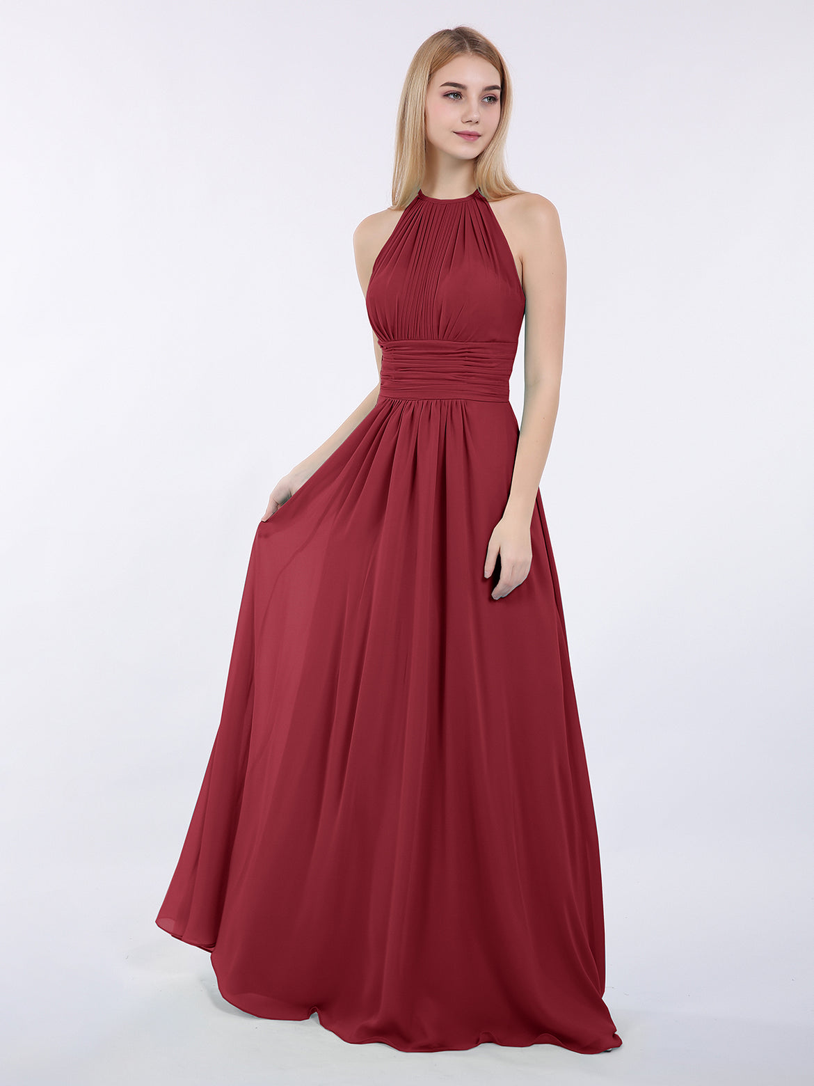 Burgundy Bridesmaid Dresses - For Fall Winter Weddings BABARONI Burgundy Bridesmaid Dresses - For Fall Winter Weddings BABARONI