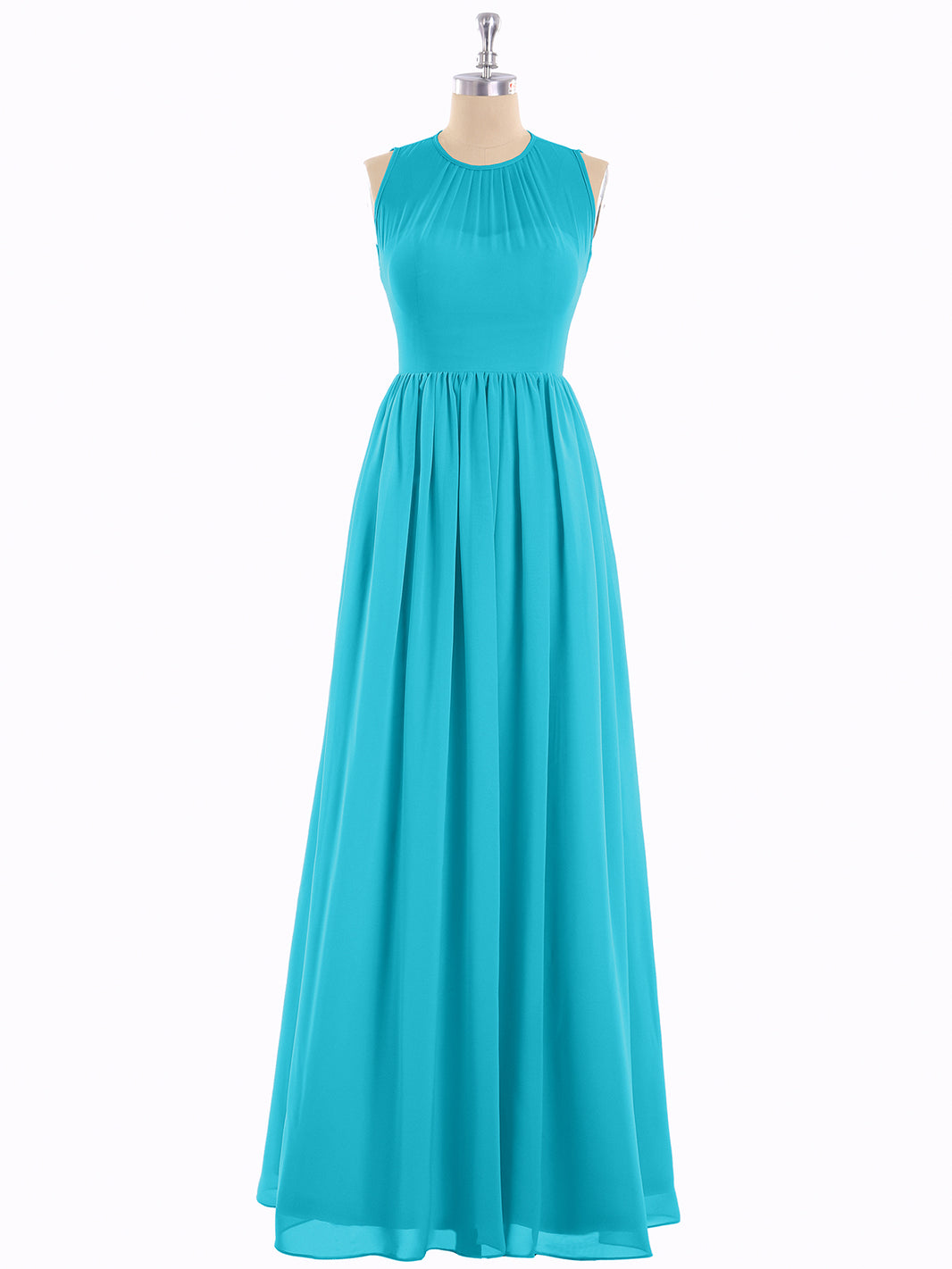 BABARONI Illusion Neck Full Length Bridesmaid Dress Jade, Jade / US0
