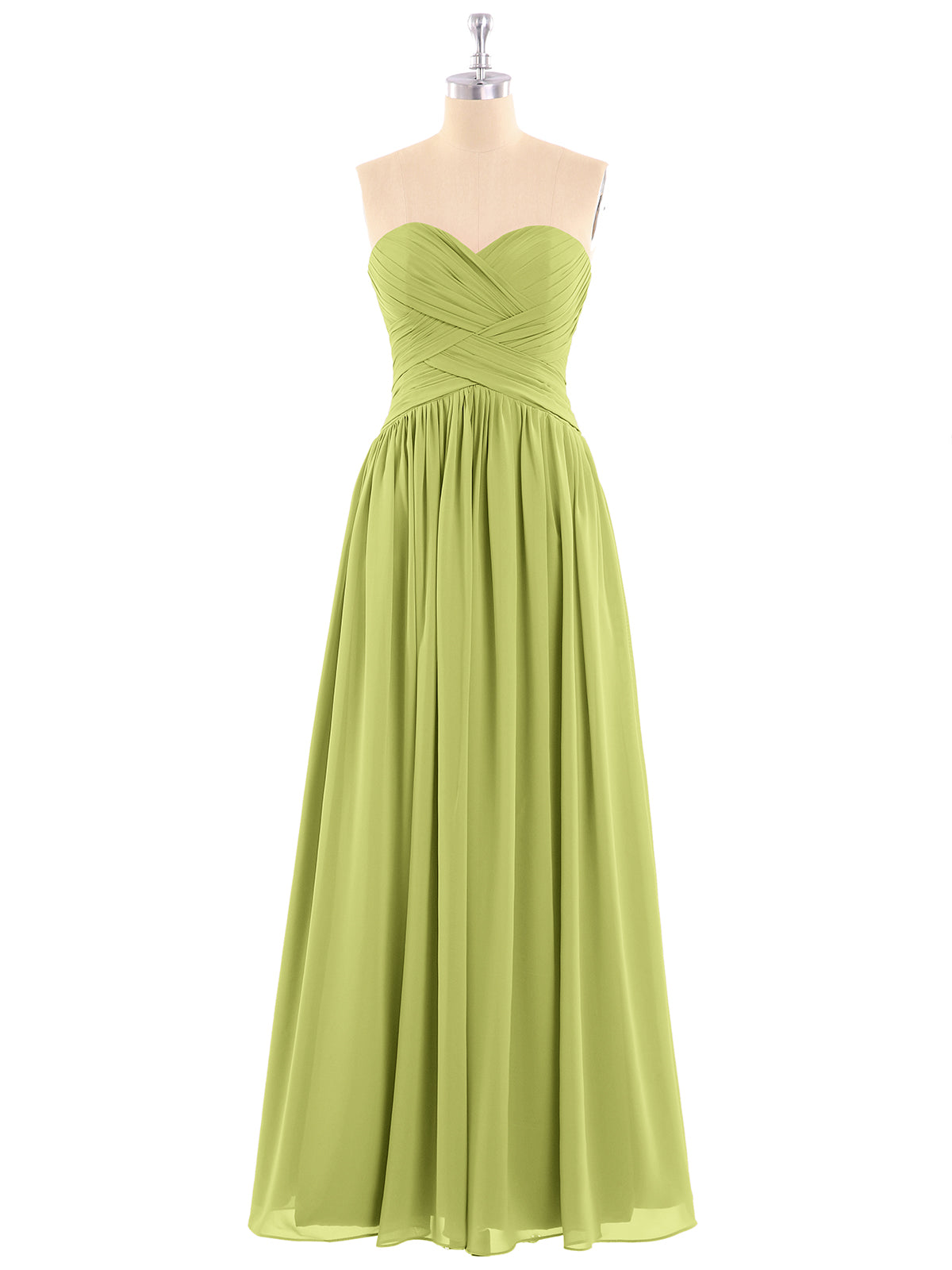 Chiffon Bridesmaid Dresses Cross Pleated Bodice Clover- Eileen | BABARONI