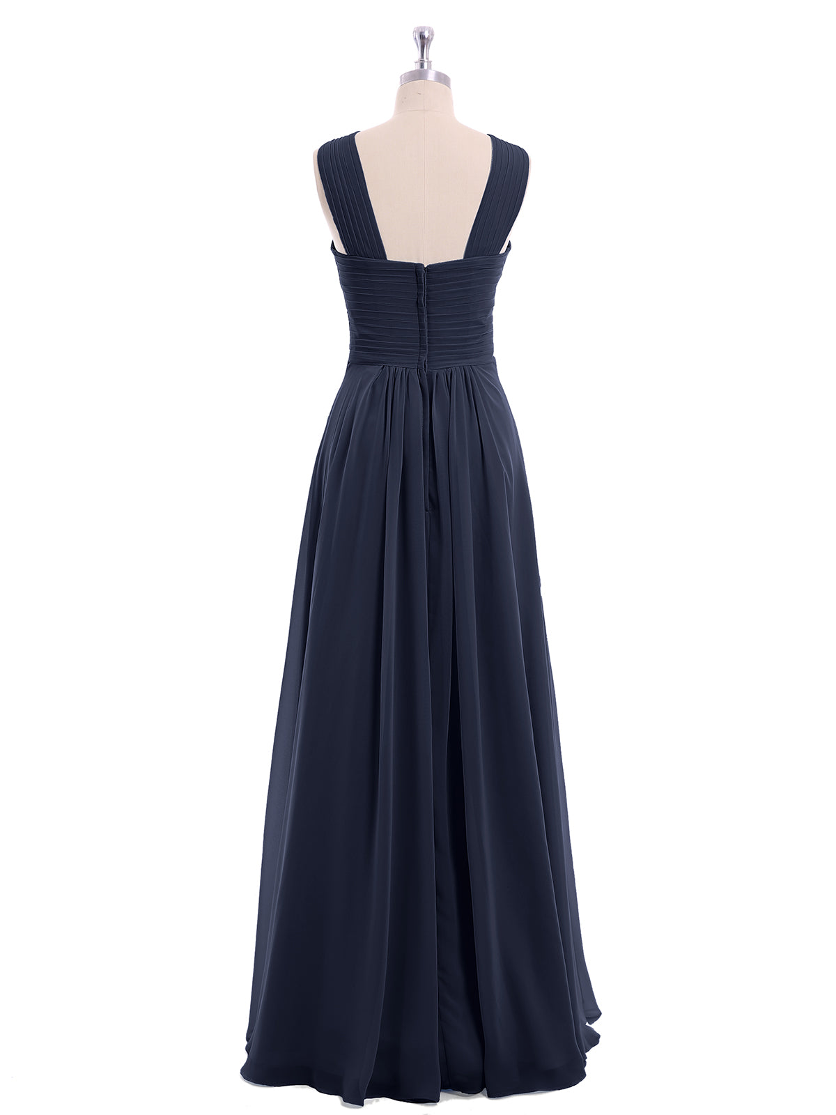 Cross Shoulder Strap Chiffon Dress with Empire Waist Tangerine main image 1