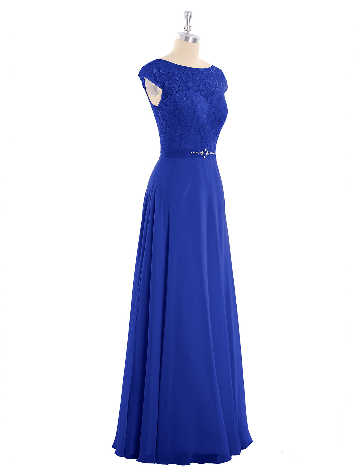 Strapless Chiffon Short Dresses with Bow Royal Blue Plus Size