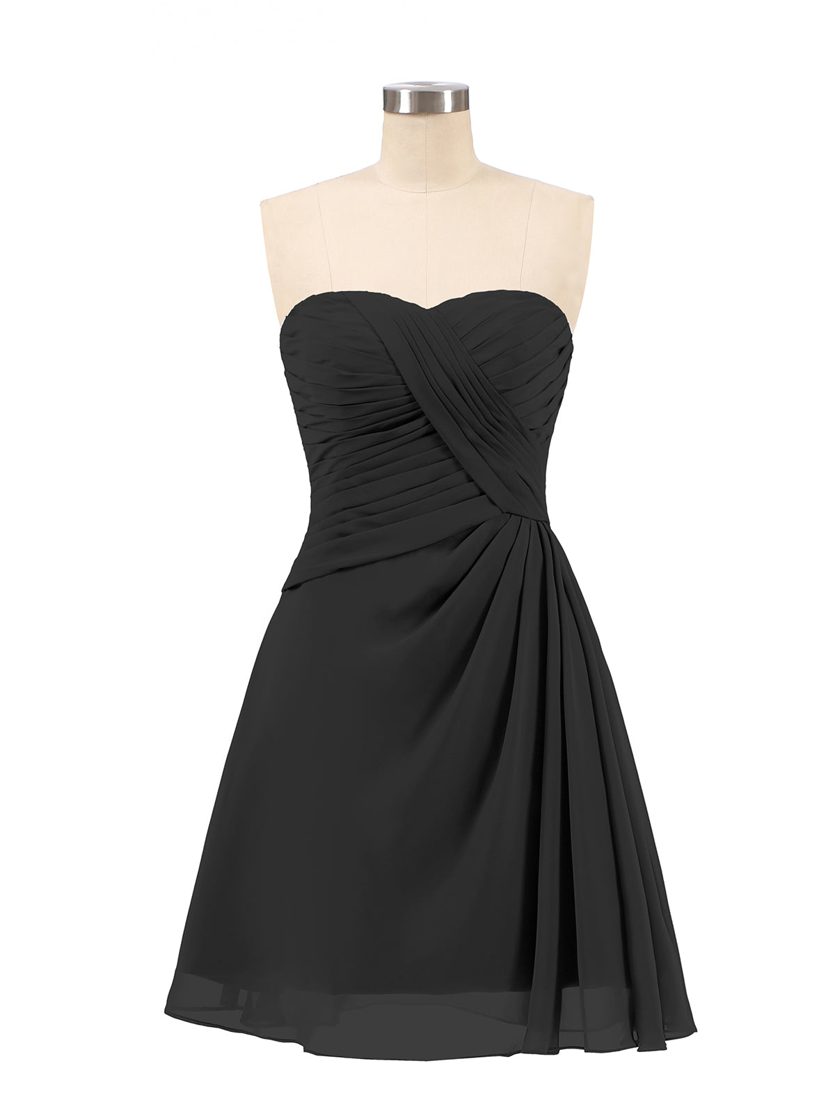 black and white short bridesmaid dresses A-line Black Short Custom Bridesmaid Dresses, MRB0133 – MarryLover main image 0