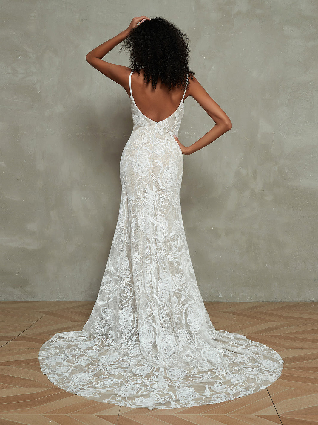 lace up back wedding dress Romantic Dresses Mermaid Backless Charming Noivas DW570 TANYA BRIDAL extra discount are offered to our customs. BABARONI Lace White Wedding Dresses
