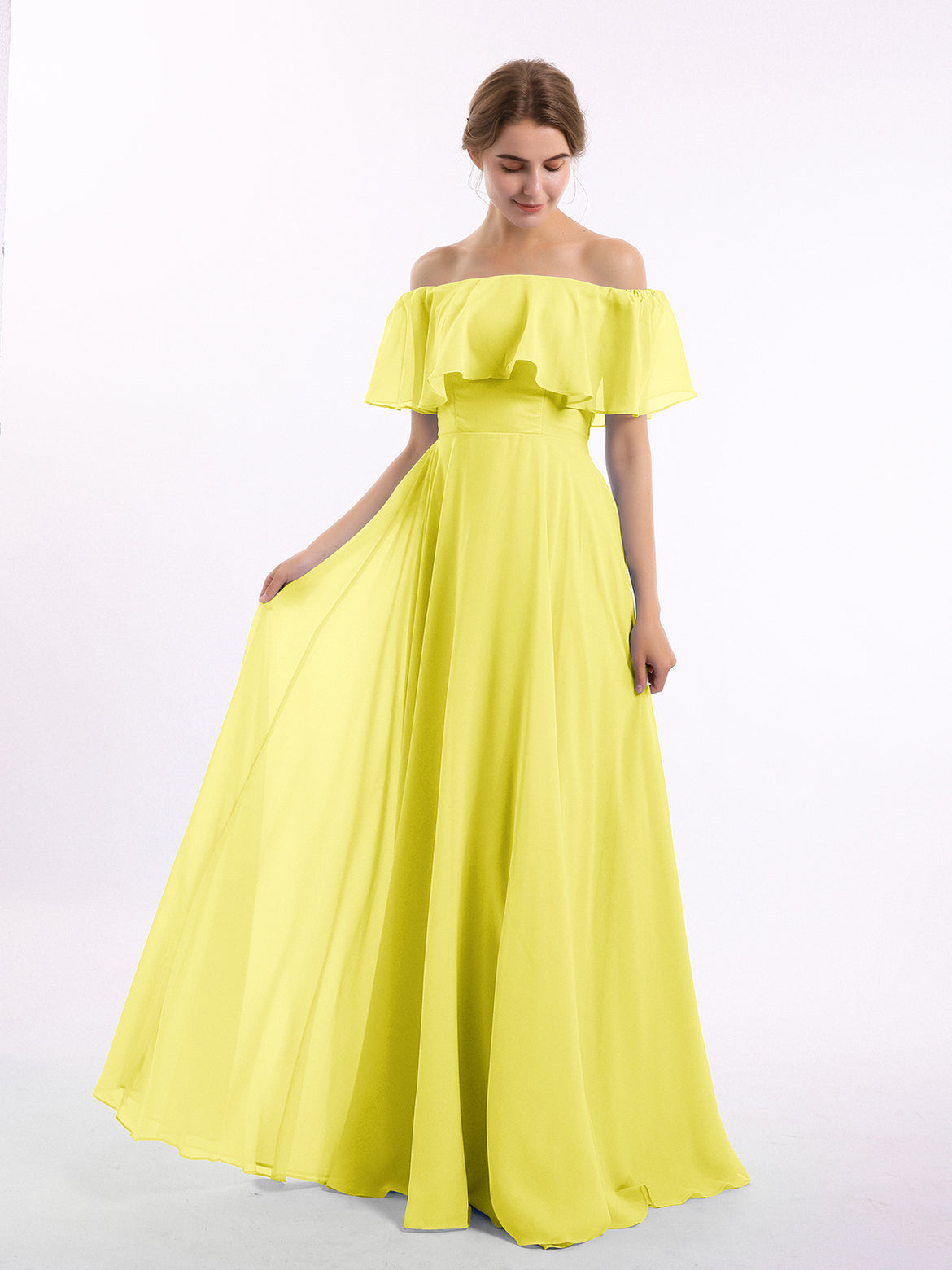 lemon green dress Lemon Green Long Dress main image 0