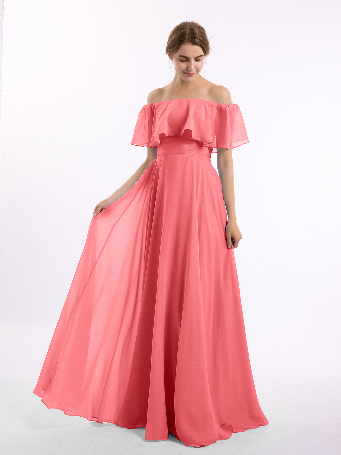 chinese dress ladies Embellished Strapless Bandeau Maxi Dress in Watermelon