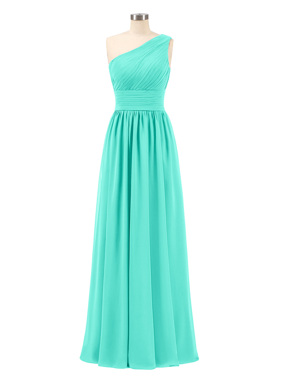 Chiffon Long Bridesmaid Gowns with Bow Sash Spa