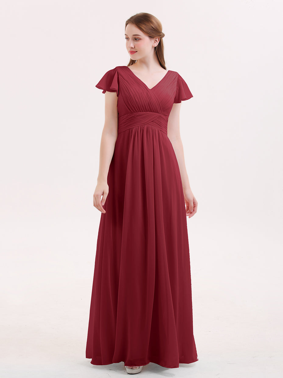 FAUX-WRAP CHIFFON DRESS WITH BLACK Sash Peach Plus Size main image 1