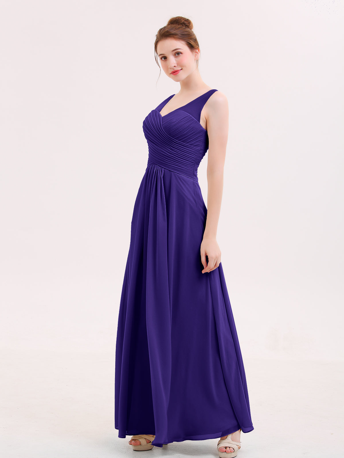 regency purple bridesmaid dress