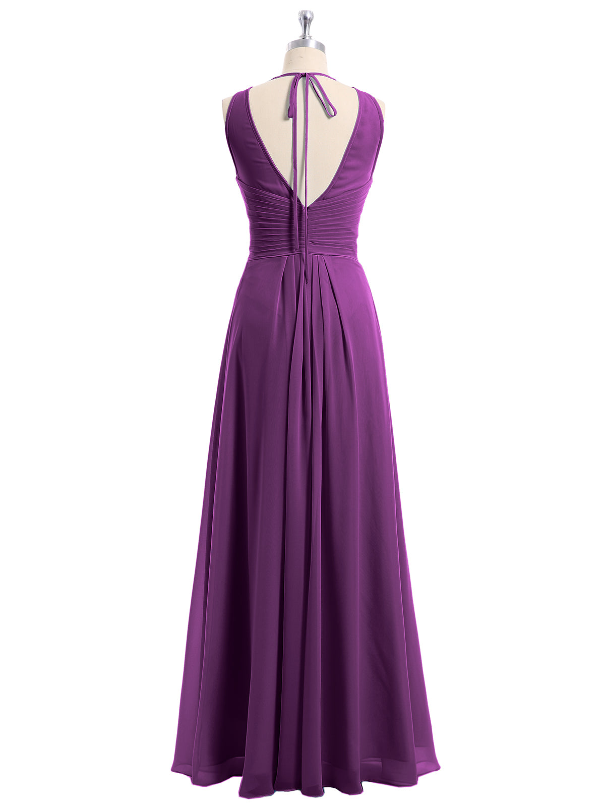 Sweetheart Neck Empire Short Chiffon Dresses Grape main image 1