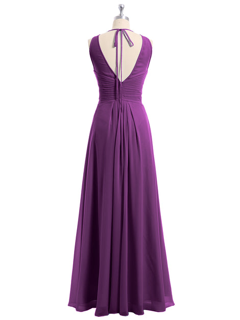 Sweetheart Neck Empire Short Chiffon Dresses Grape