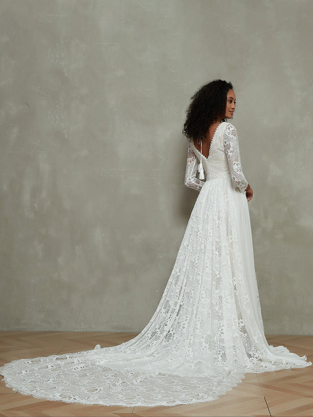 Boho Long Chiffon Gown with Ruffles Spa main image 1