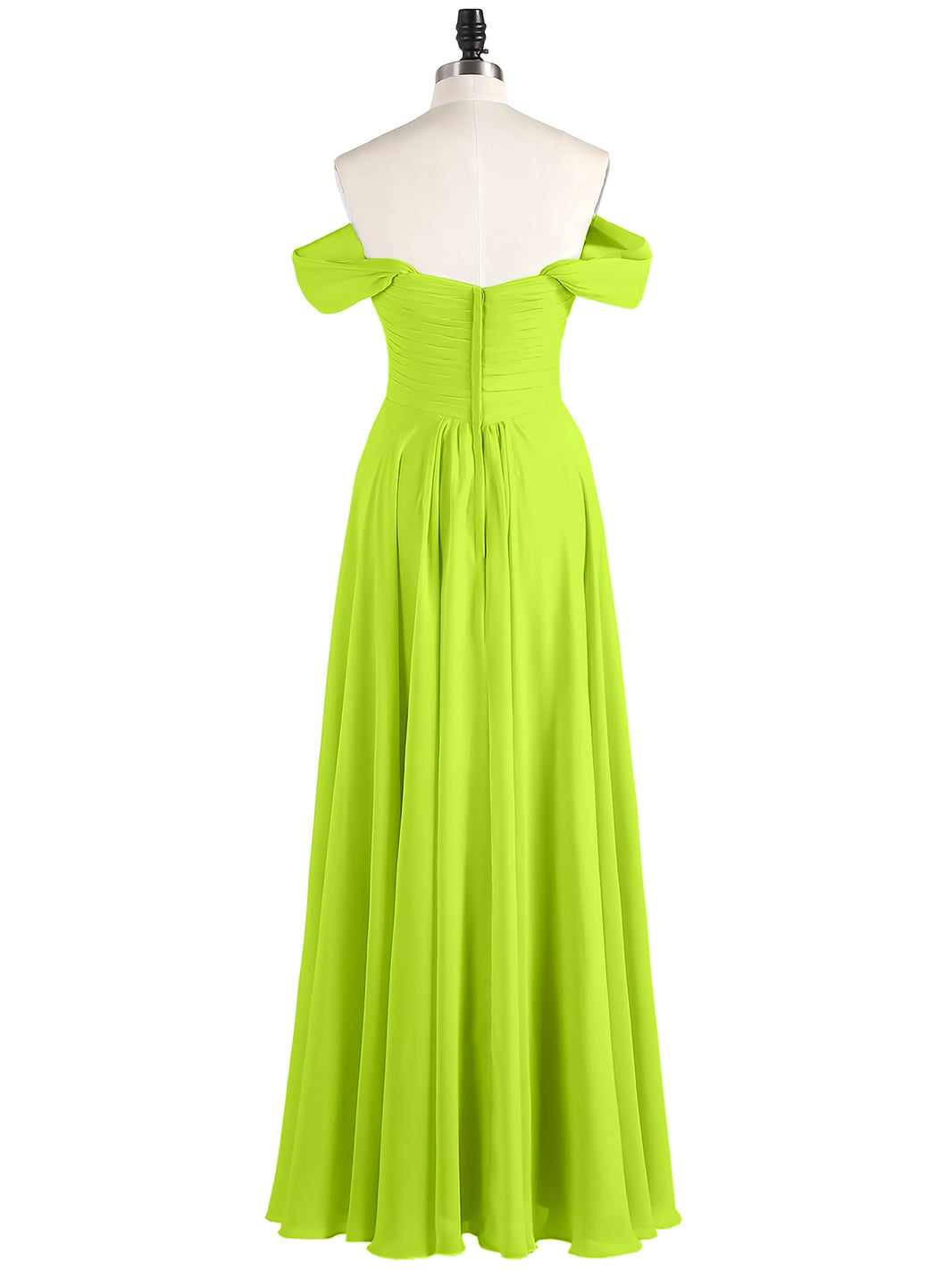 lime green off shoulder dress WIND THROUGH OFF SHOULDER DRESS | LIME — THIRD FORM main image 0