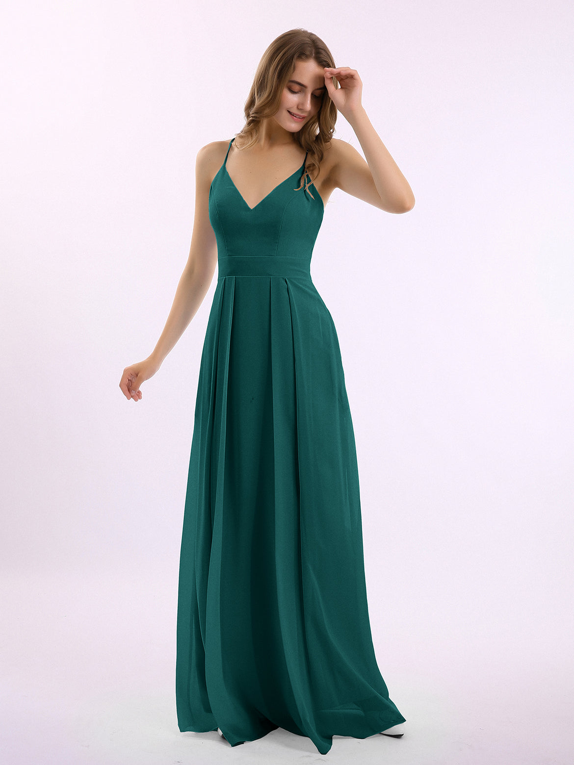 slim fit dress slacks Peacock Formal Dresses Sleeveless A-Line Spaghetti Straps Stretch Satin  Formal Dresses With Split