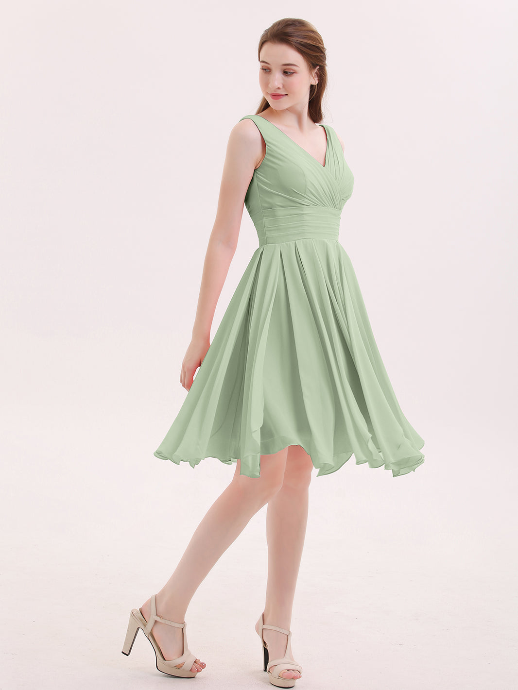 sachin and babi light blue dress Beige Bridesmaid Dresses