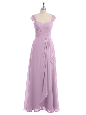 Strapless Chiffon Full Length Dresses Wisteria