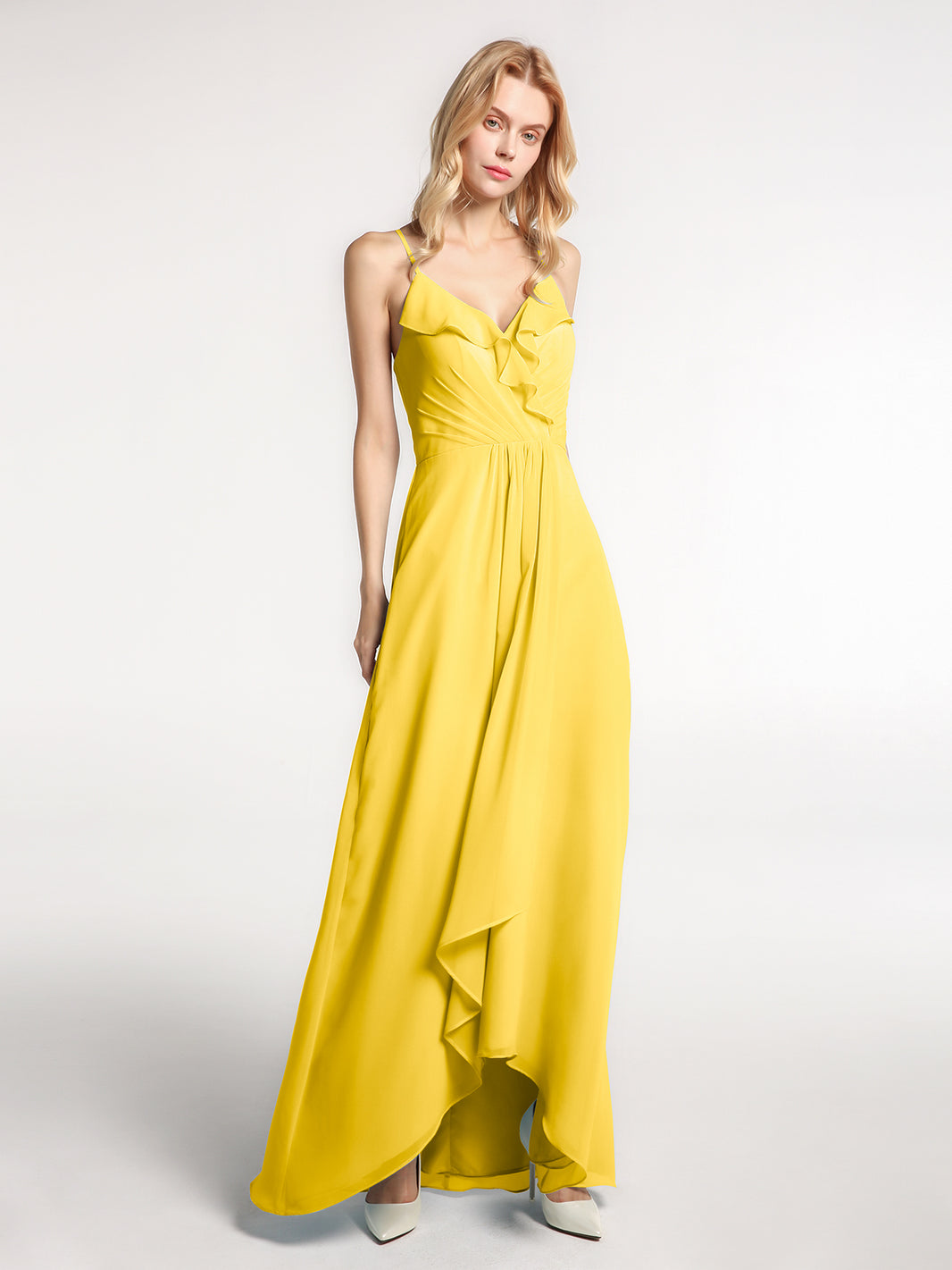 marigold bridesmaid dress KissProm Ruffled One-Shoulder Pleated Sheath in Marigold, / 30 Shoulder Sleeves New Color Alert: Marigold Bridesmaid