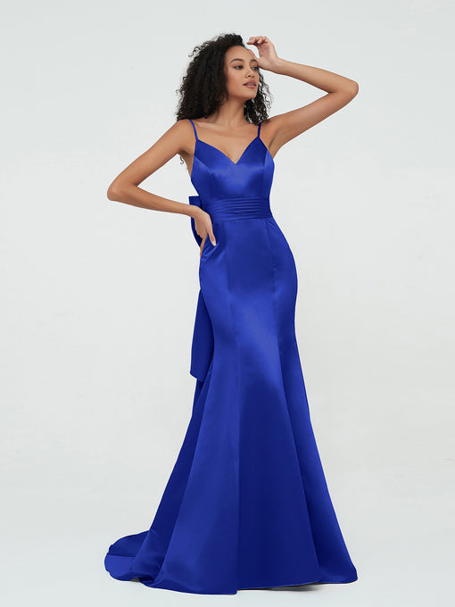 Sleeveless Long Gown with Plunging V Neck Burgundy
