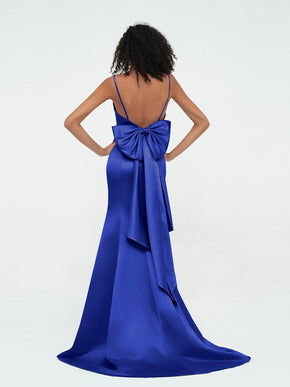Short Sleeves V-neck Applique Chiffon A-Line Dress Dusty Blue