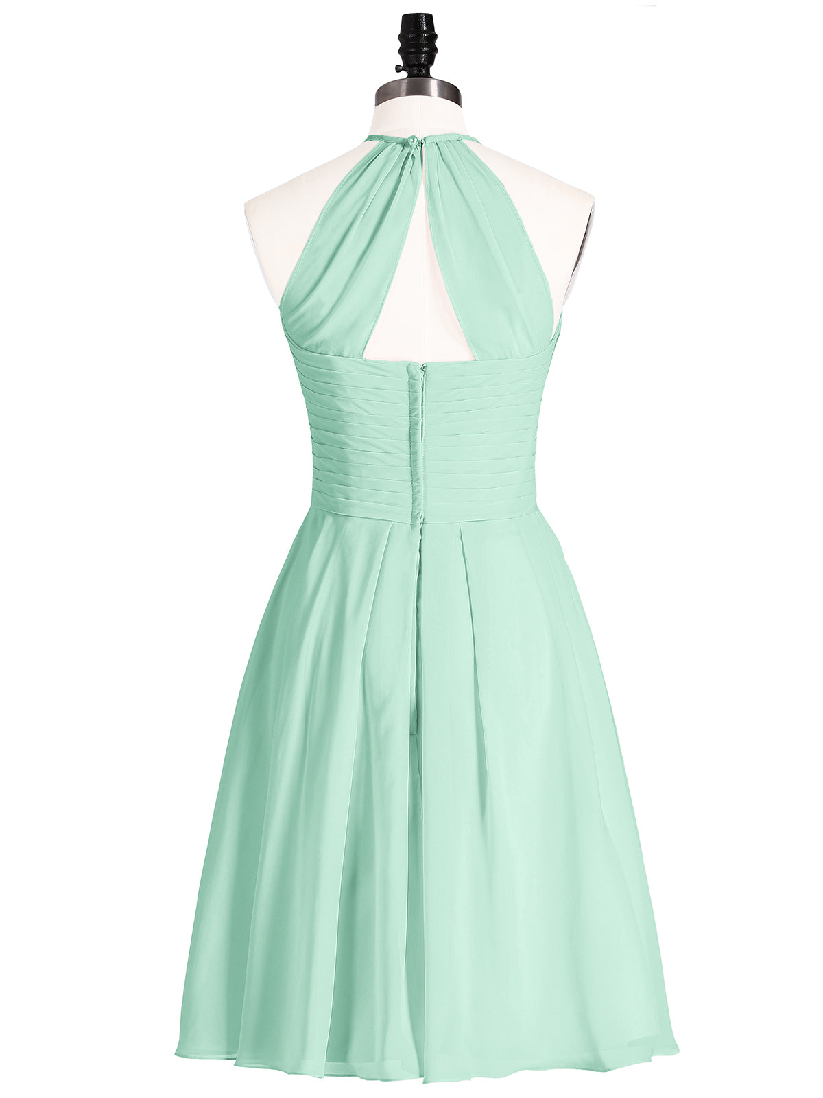 Spaghetti Strap Bridesmaid Dress with Pockets Mint Green Plus Size main image 0