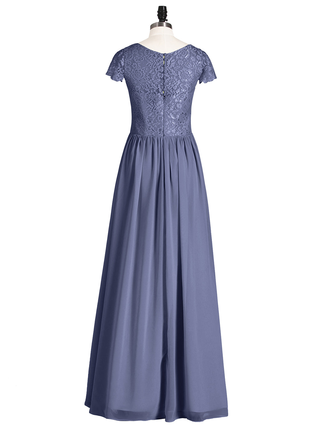 BABARONI Long Bridesmaid Dresses with Cap Sleeves Stormy, Stormy / US0