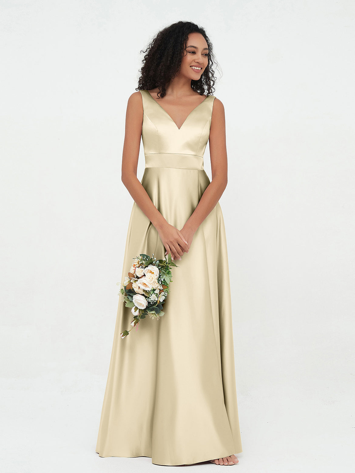 Champagne Bridesmaid Dresses - Cheap Gowns Under $100 BABARONI Champagne Bridesmaid Dresses - Cheap Gowns Under $100 BABARONI
