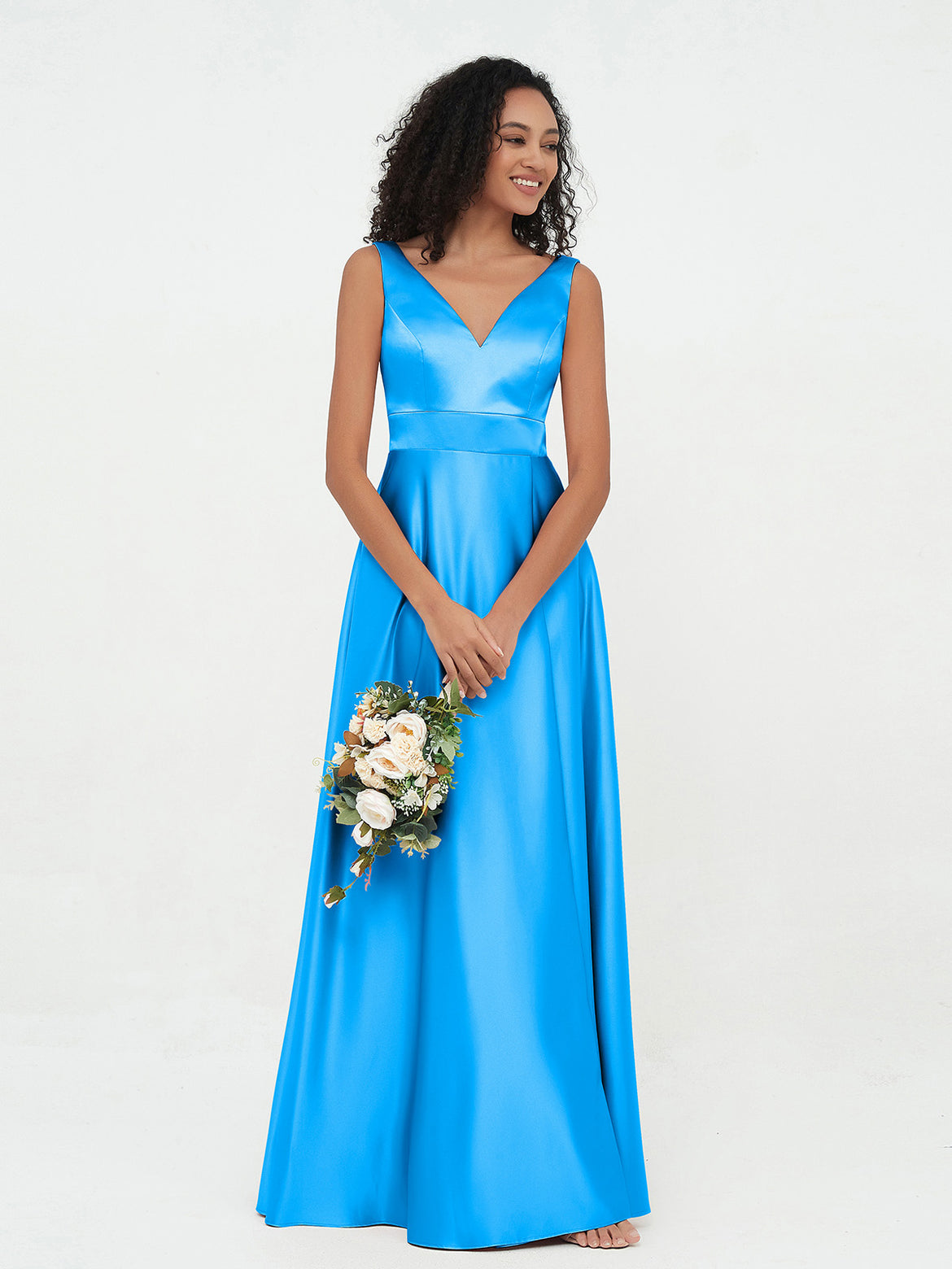 Ocean Blue Bridesmaid Dresses - Various Styles & Free Custom Sizing BABARONI Ocean Blue Bridesmaid Dresses - Various Styles & Free Custom Sizing BABARONI