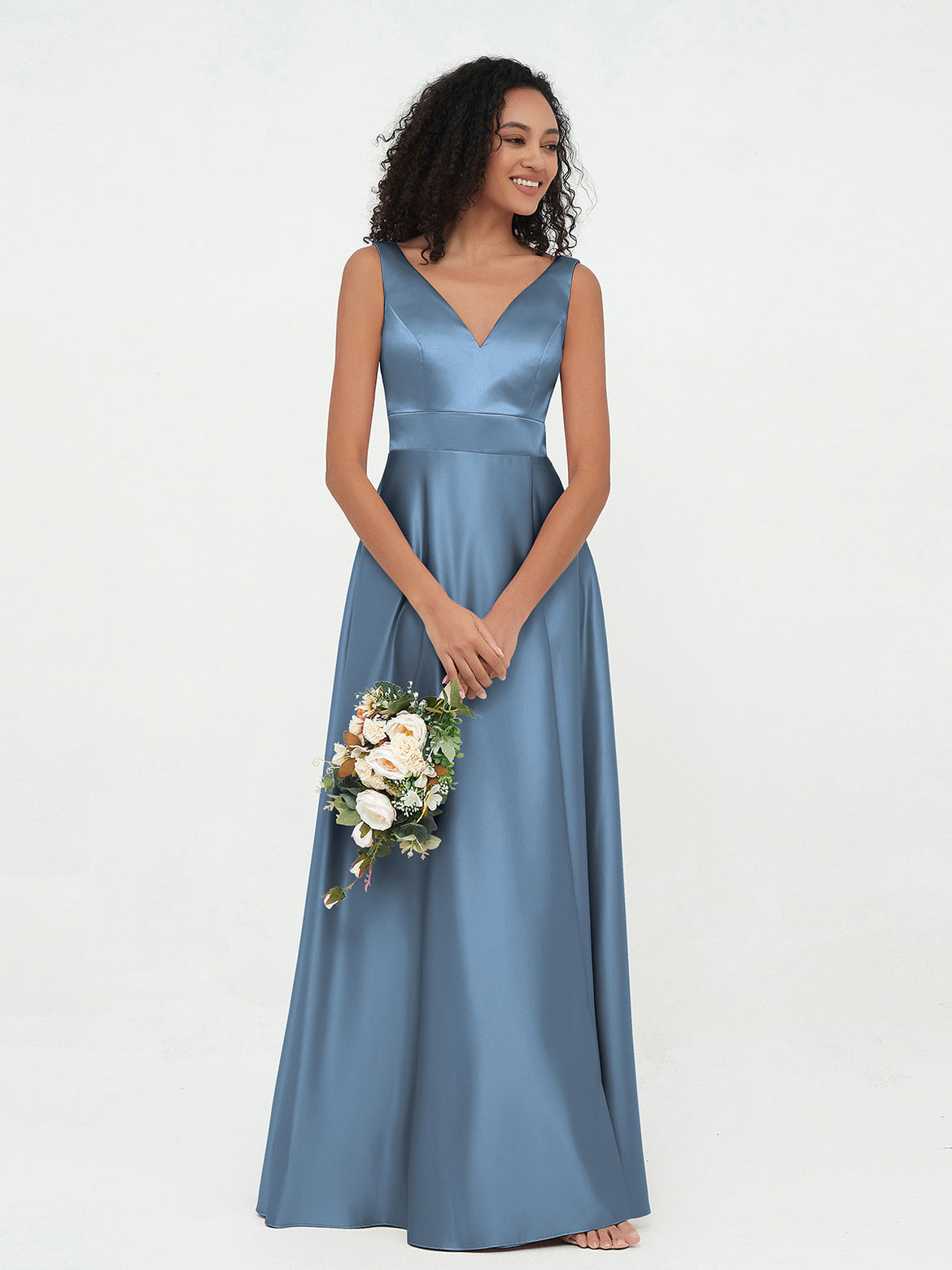 Slate Blue Bridesmaid Dresses