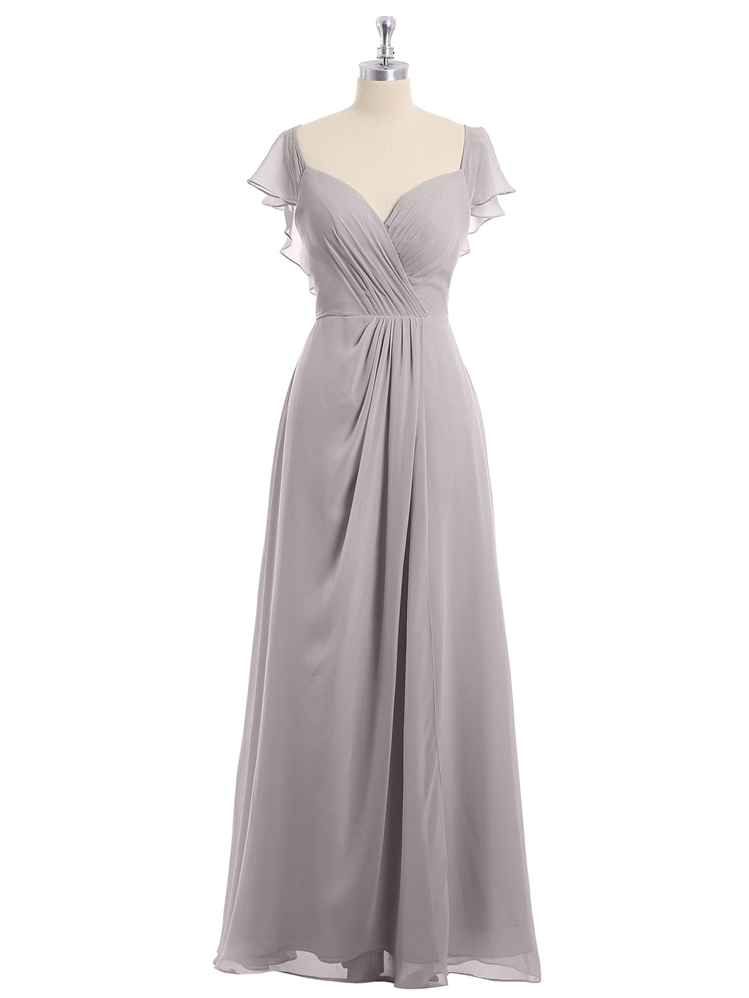silver floor length bridesmaid dresses Long Satin Halter Mermaid Bridesmaid Dresses main image 1
