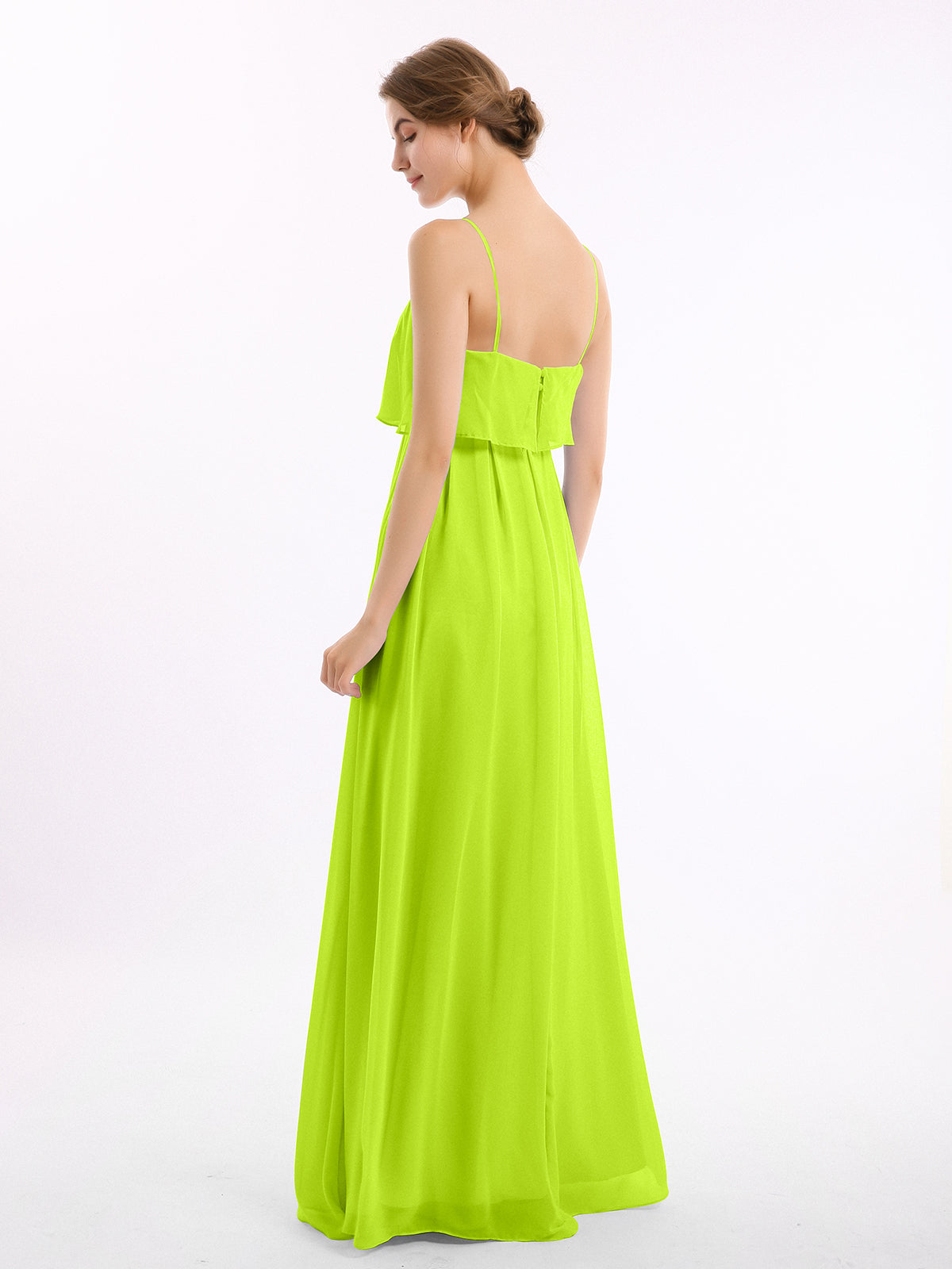 Strapless Chiffon Dress with Cascade Skirt Ocean Blue Plus Size main image 0