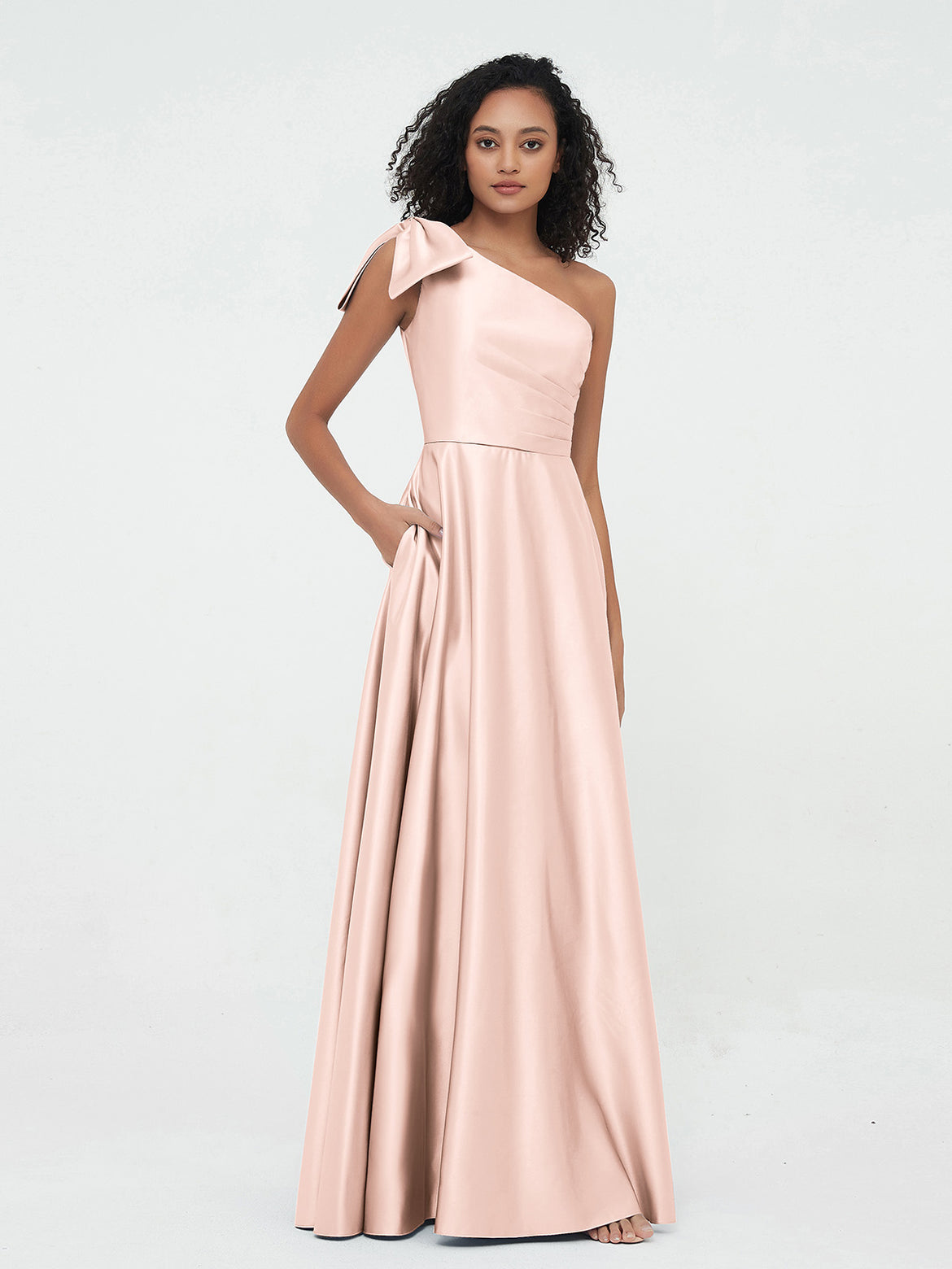 Pearl Pink Bridesmaid Dresses - Free Custom Size & Affordable Prices BABARONI Pearl Pink Bridesmaid Dresses - Free Custom Size & Affordable Prices BABARONI