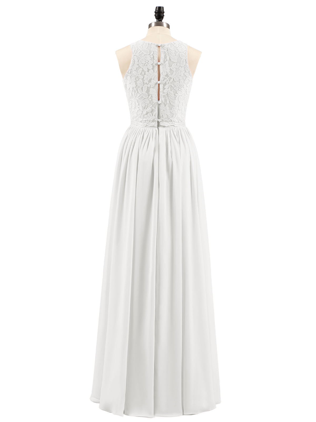 Ivory Lace Bodice Halter Long Dresses Flamingo Plus Size