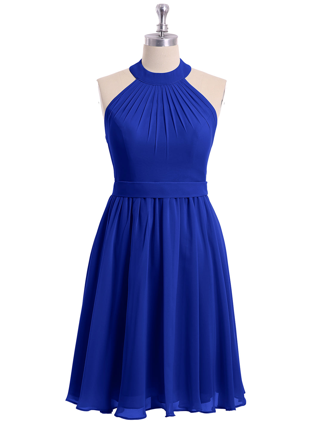BABARONI Halter Chiffon Short Bridesmaid Dresses-Royal Blue, Royal Blue / US0 BABARONI Halter Chiffon Short Bridesmaid Dresses-Royal Blue, Royal Blue / US0