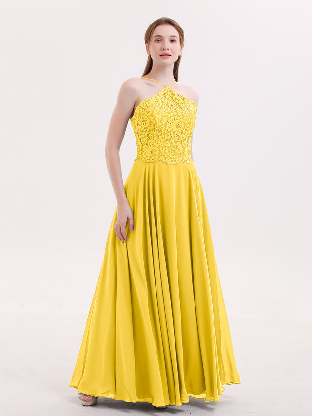 Elegant Lace Top Junior Bridesmaid Dresses Marigold