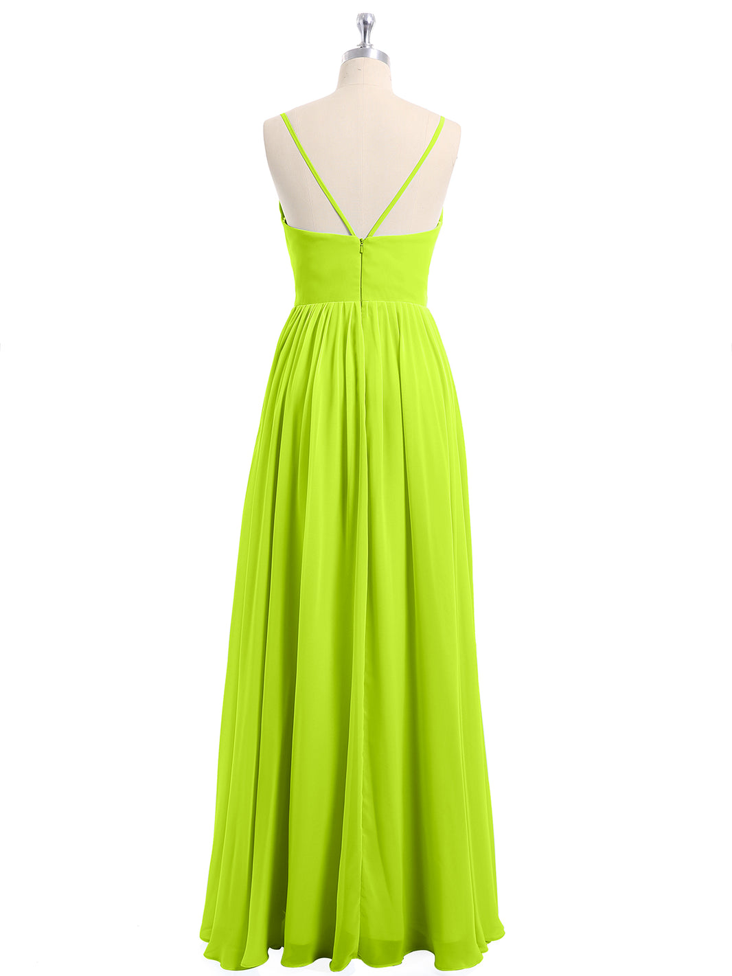 BABARONI Chiffon Bridesmaid Dresses with Spaghetti Straps-Lime Green, Lime Green / US0 BABARONI Chiffon Bridesmaid Dresses with Spaghetti Straps-Lime Green, Lime Green / US0