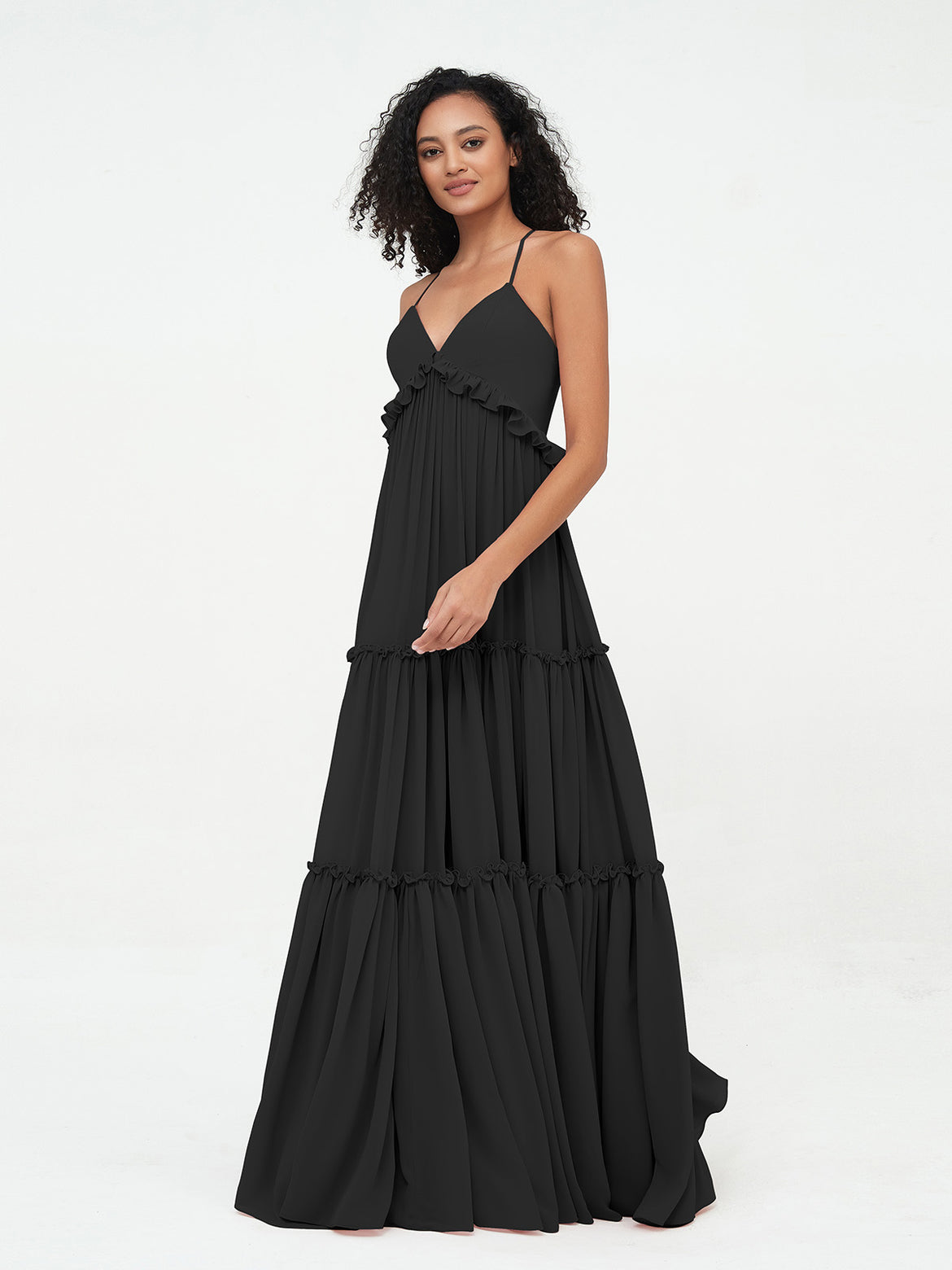 Black Bridesmaid Dresses BABARONI Black Bridesmaid Dresses BABARONI