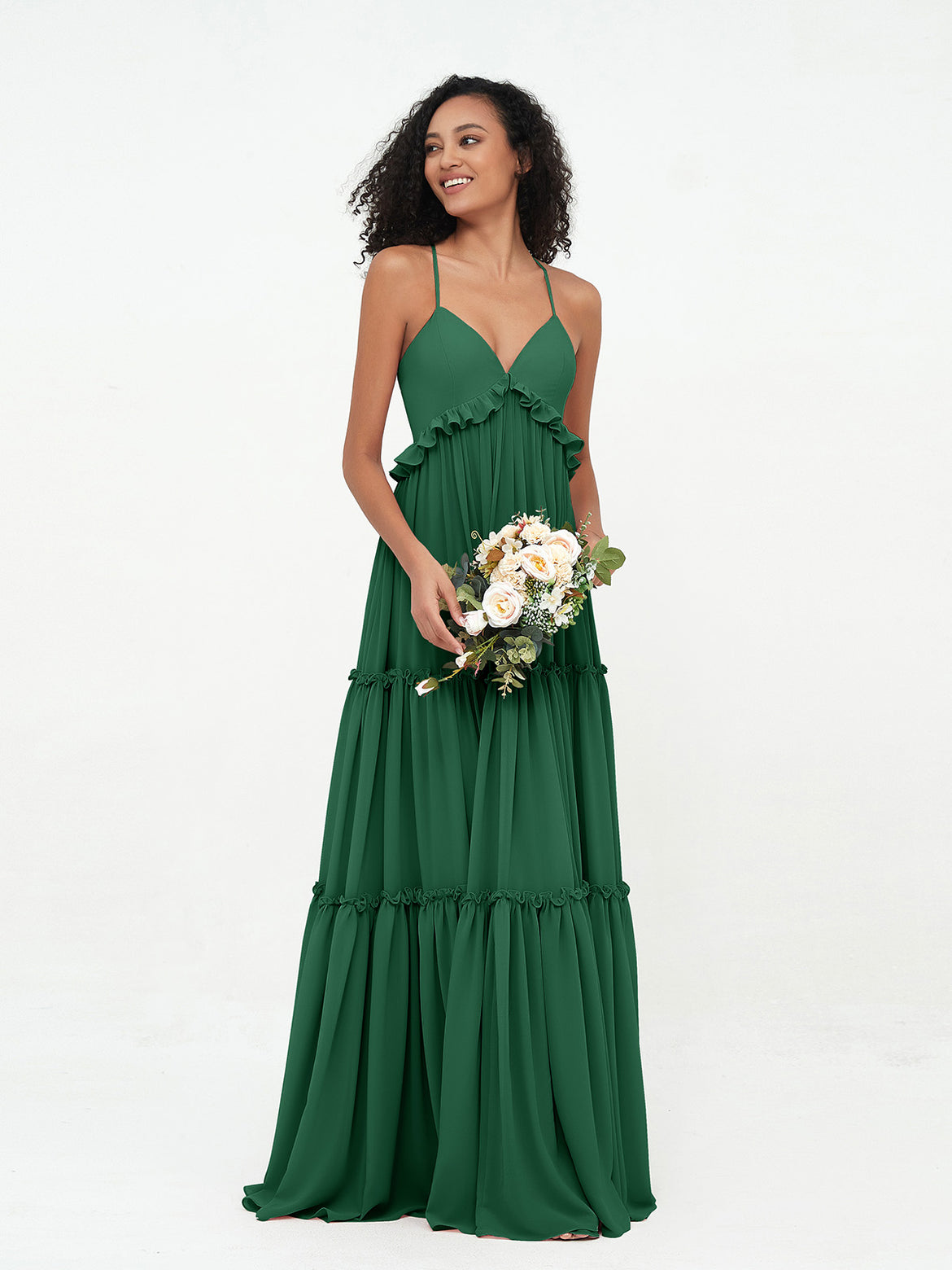 Dark Green Bridesmaid Dresses BABARONI Dark Green Bridesmaid Dresses BABARONI