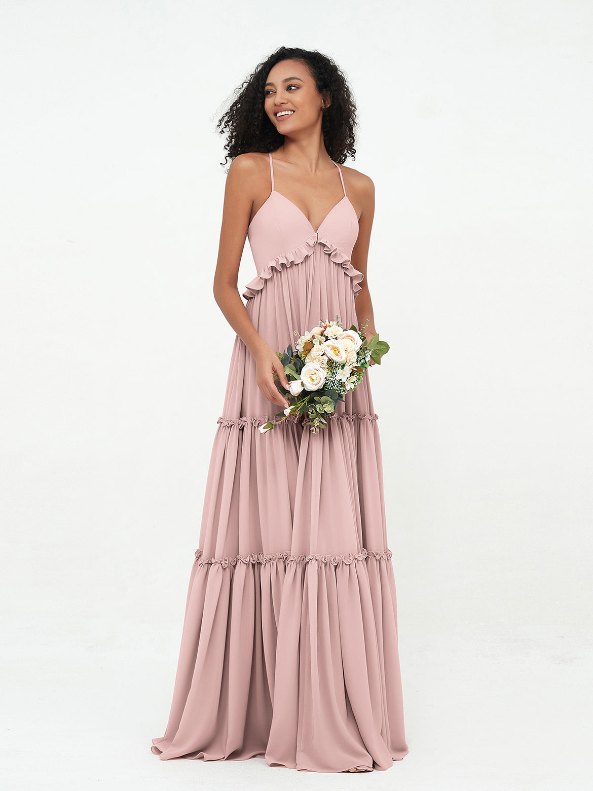 Dusty Rose Bridesmaid Dresses - For Every Wedding Season BABARONI Dusty Rose Bridesmaid Dresses - For Every Wedding Season BABARONI