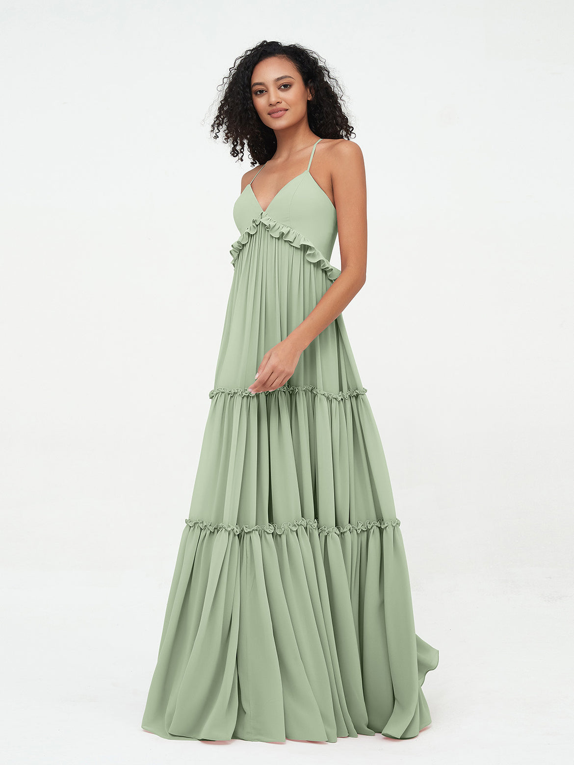 Dusty Sage Bridesmaid Dresses - On Sale Prices Start from $79 BABARONI Dusty Sage Bridesmaid Dresses - On Sale Prices Start from $79 BABARONI