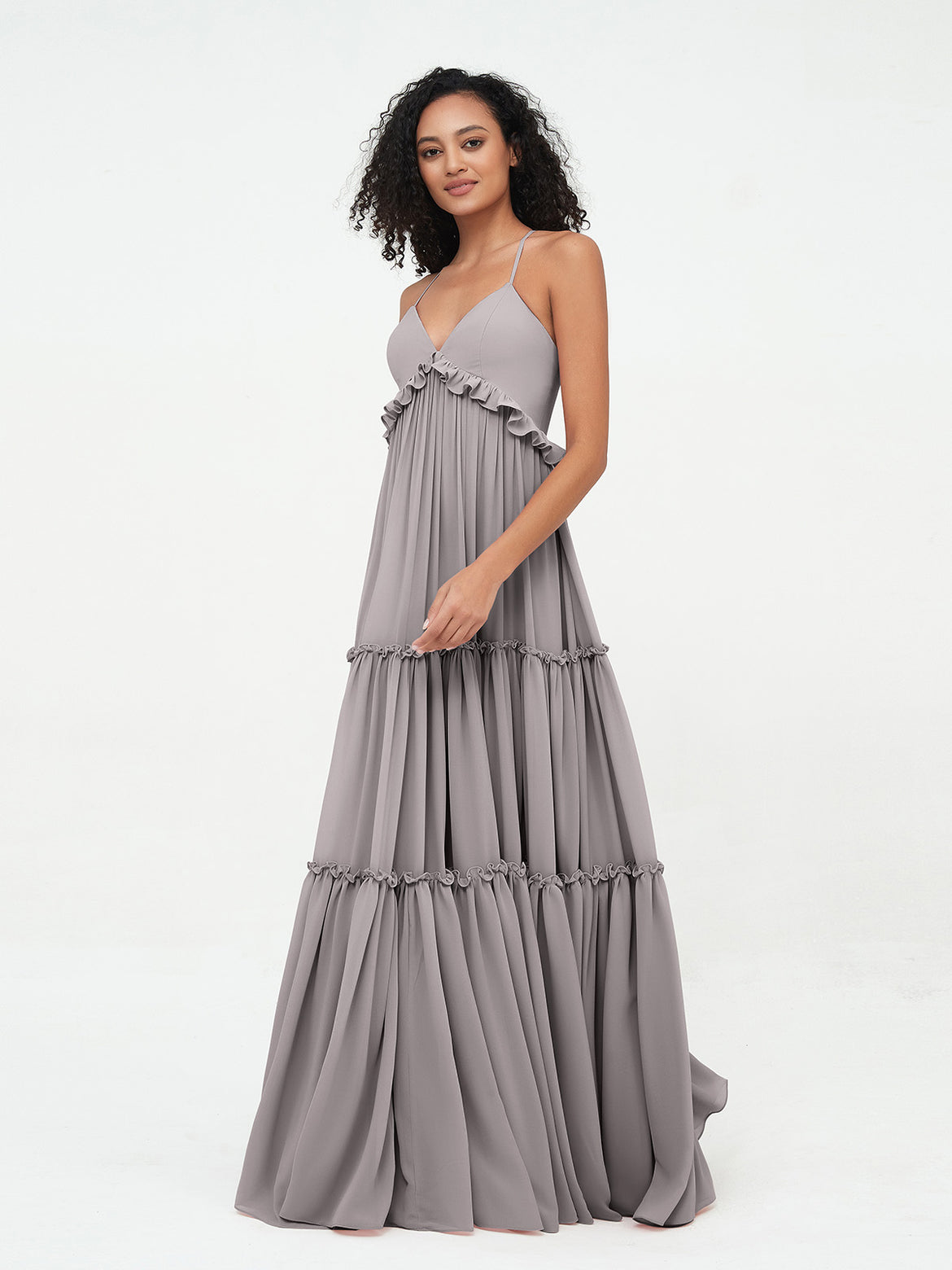 Silver Bridesmaid Dresses - For All Seasons & Themes BABARONI Silver Bridesmaid Dresses - For All Seasons & Themes BABARONI