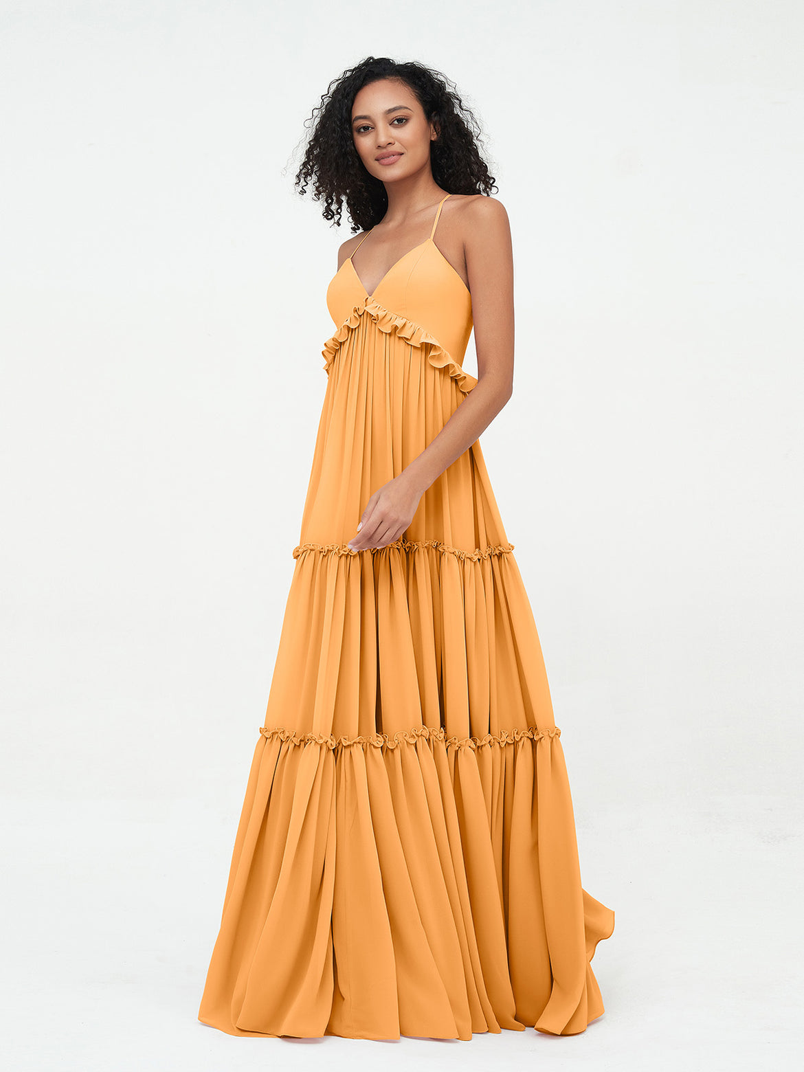 Tangerine Bridesmaid Dresses BABARONI Tangerine Bridesmaid Dresses BABARONI