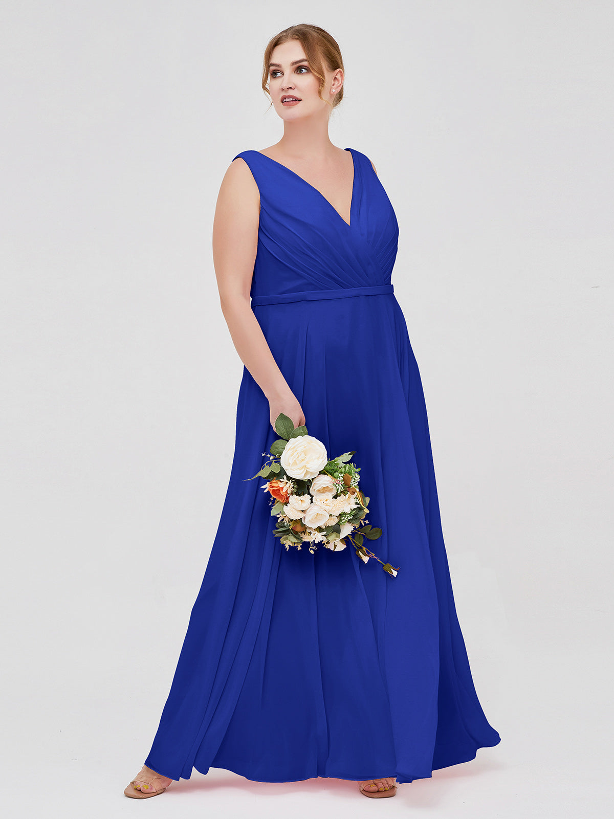 royal blue bridesmaid dresses plus size