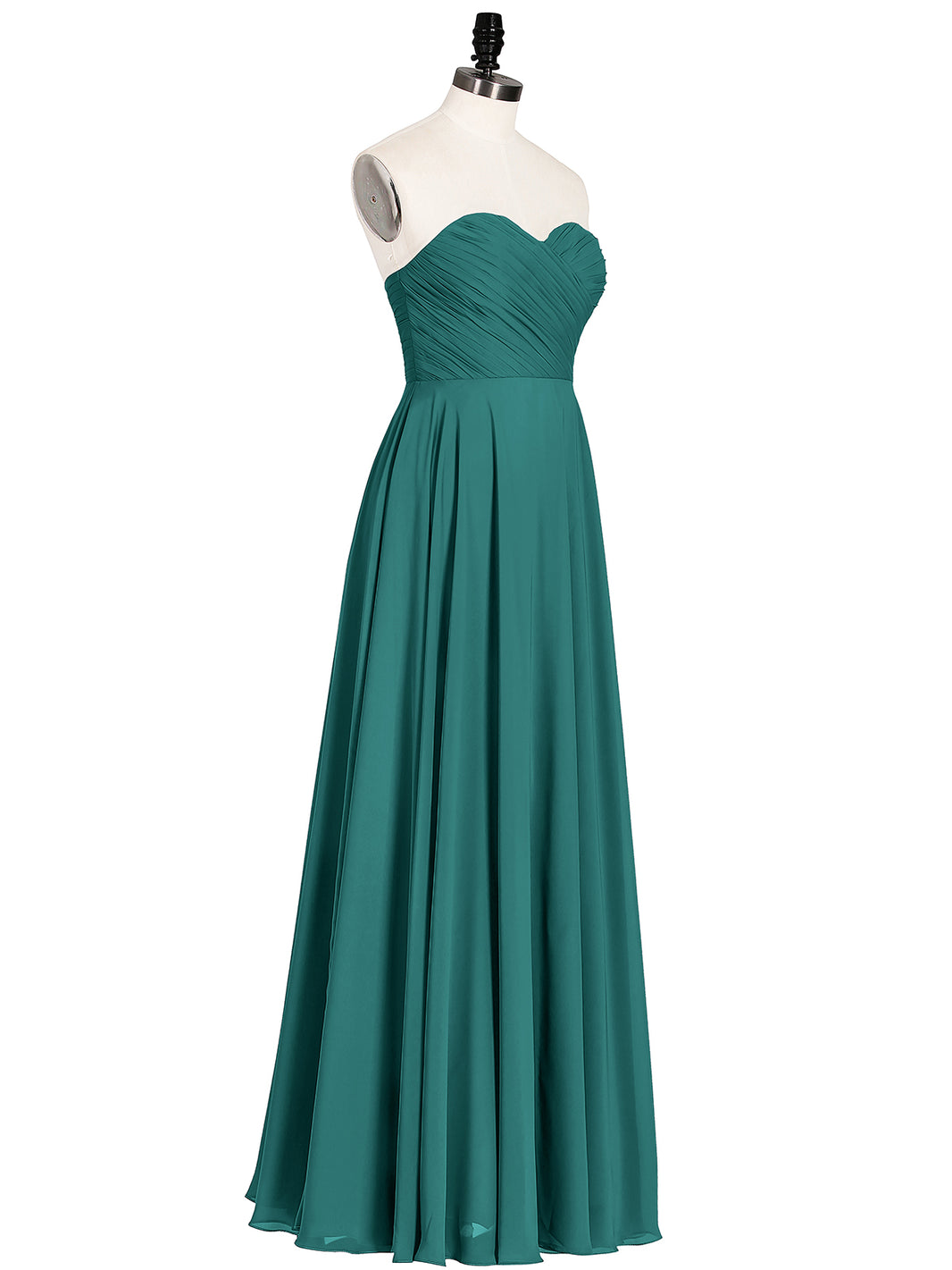 Strapless Sweetheart Maxi Bridesmaid Dress-peacock Wendy Babaroni