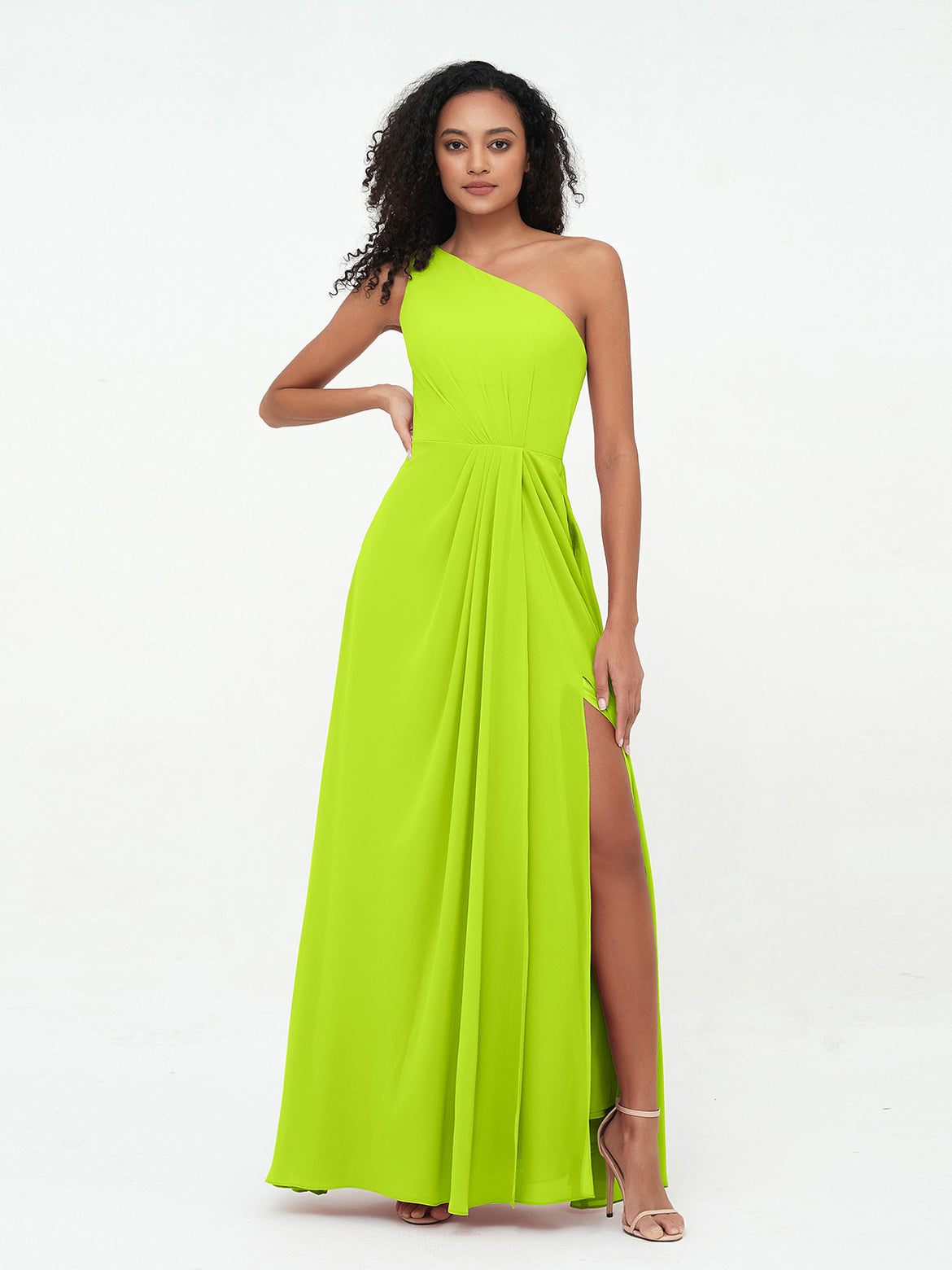 Lime-Green Bridesmaid Dresses - For Spring Summer Wedding BABARONI Lime-Green Bridesmaid Dresses - For Spring Summer Wedding BABARONI