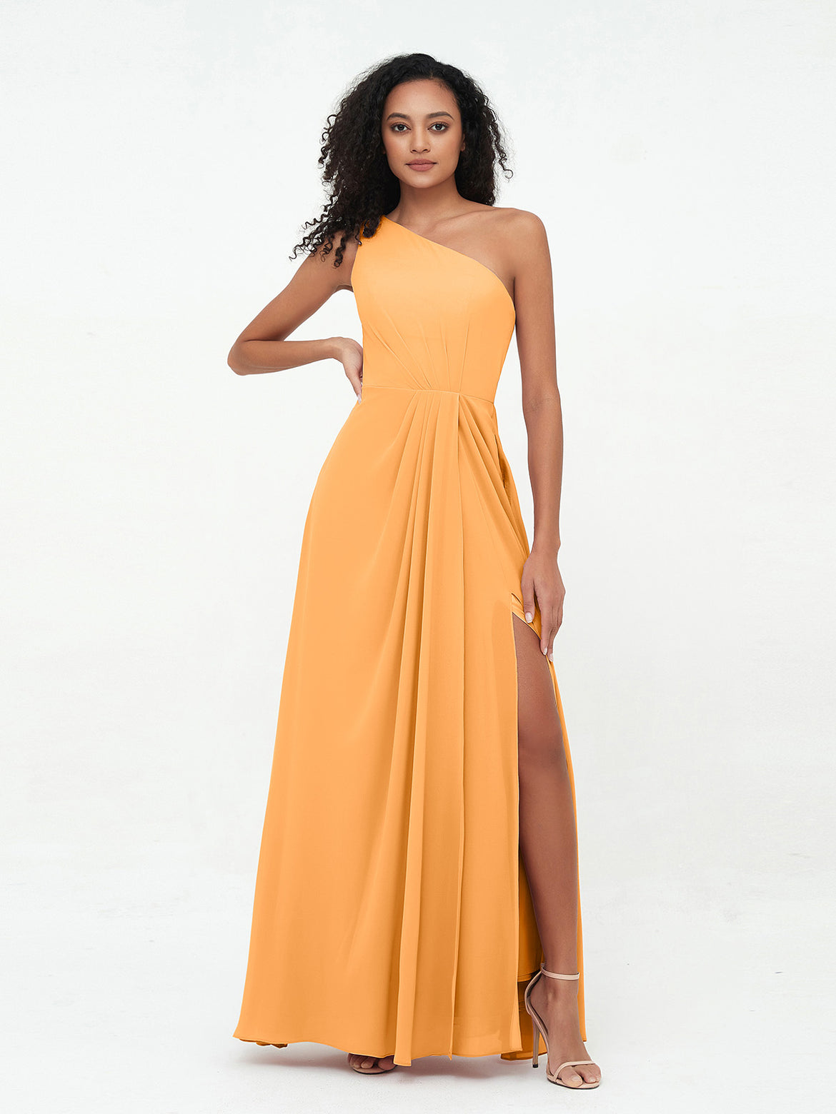 tangerine junior bridesmaid dresses Wedtrend Coral A-Line Halter Floor-Length Chiffon Junior Bridesmaid Dress  Flower Girl Dress Wedding Party Dress – WEDTREND