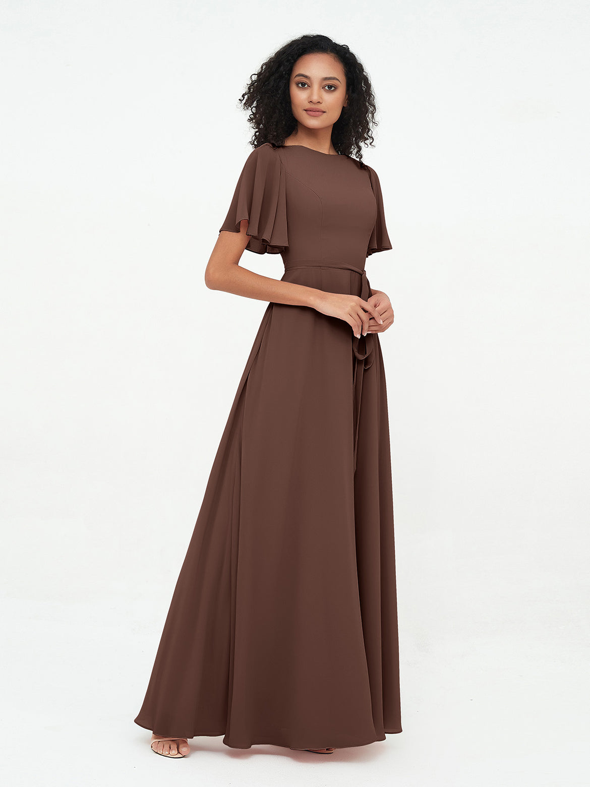 Chocolate Bridesmaid Dresses BABARONI Chocolate Bridesmaid Dresses BABARONI