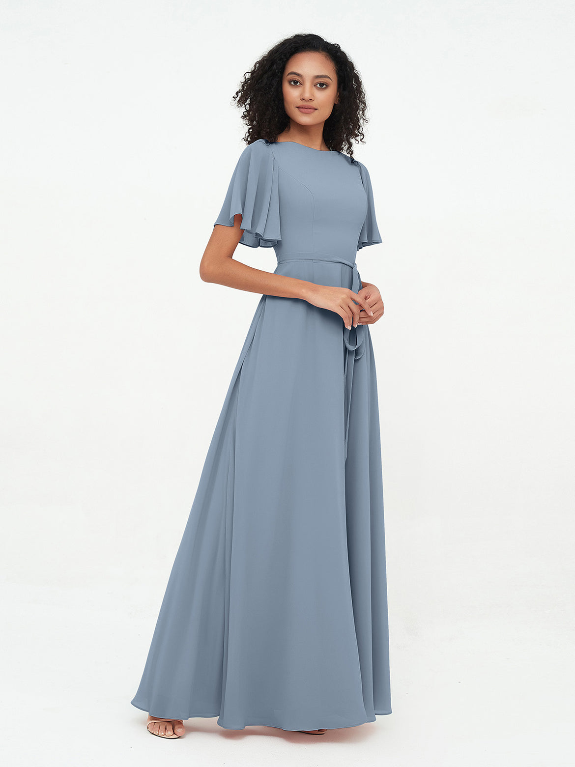 princess polly baby blue dress Modest Emerald Bridesmaid Dress Boat Neck