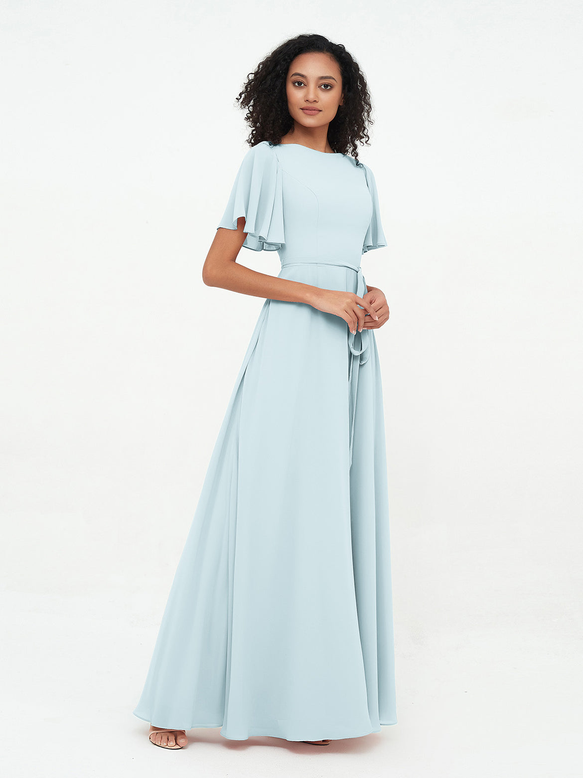 sea mist bridesmaid dresses Sea Mist Bridesmaid Dresses Katherine Girls Spaghetti Straps Ruffles C