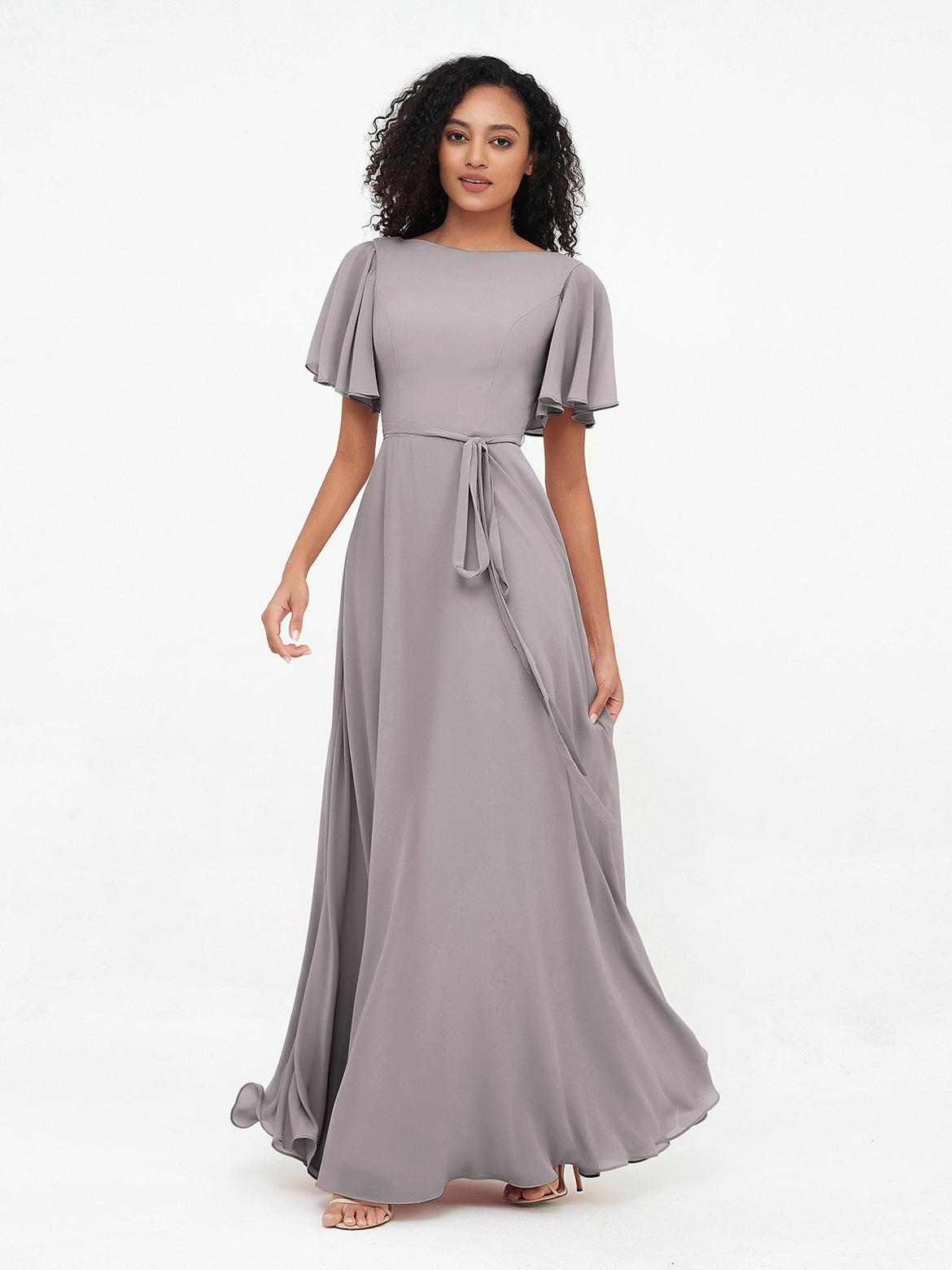 Silver Bridesmaid Dresses - For All Seasons & Themes BABARONI Silver Bridesmaid Dresses - For All Seasons & Themes BABARONI