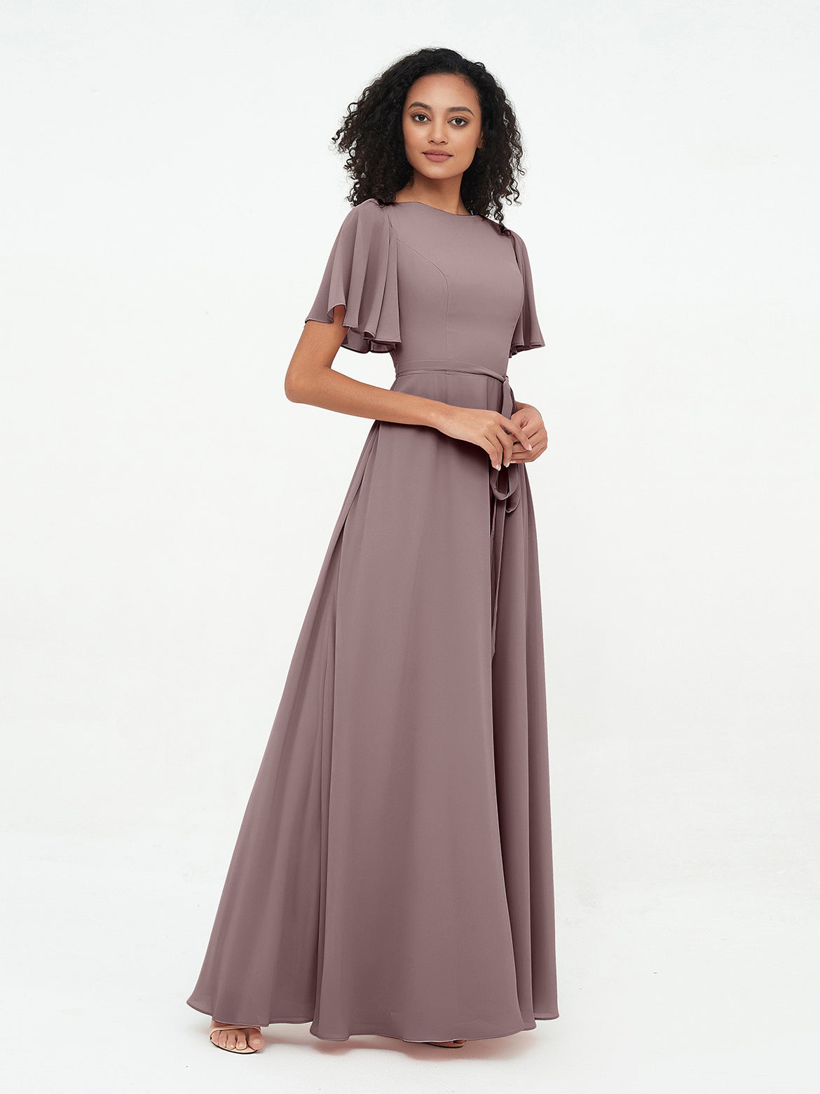 Vintage Mauve Bridesmaid Dresses - Free Custom Sizing BABARONI Vintage Mauve Bridesmaid Dresses - Free Custom Sizing BABARONI
